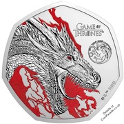 2026 Game of Thrones Fire 50p Colour BU